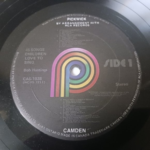 Vintage Bob Hastings 45 Songs Children Love To Sing vinyl record, 1960 original - Picture 8 of 9